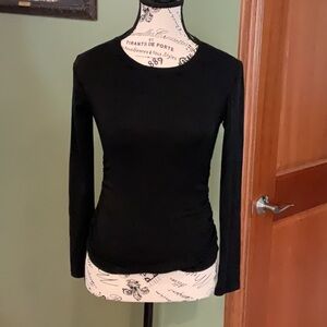 Fitted Black Long Sleeve Tee Size XS